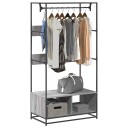  Garderobe grå sonoma 90x50x180 cm konstruert tre 8721102843563