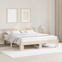  Sengestamme med hodegjerde Brun 180 x 200 cm Massivt furutre