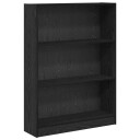  Bokhylle Svart eik 80 x 24 x 109 cm Konstruert tre