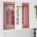  Voile gardiner med stanglommer 2 stk vinrød 8721158552624