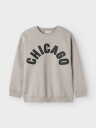Name It Bifinn Long Sleeve Sweat Unbrushed Grå 134/140