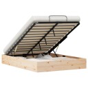  Ottoman Seng Ramme med Oppbevaring Naturlig 120 x 190 cm