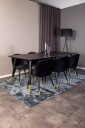 Venture Home   Spisegruppe Doris bord og 6 stk Valleta stoler   Svart
