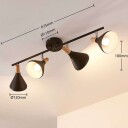 Lindby Taklampe Arina i svart, 4 lyskilder