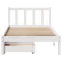 Sengeramme uten madrass hvit 75x190 cm heltre furu 8721102938498