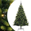  Kunstig Hengt Juletre med 300 LED lys grønn 210 cm PVC og PE