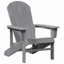  Adirondack stol Lysegrå 74x82x91 cm HDPE