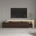 Jurukovo TV benk 192x53x37 cm   Travertin valnøtt