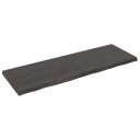 vidaXL Vegghylle m?rkegr? 180x60x6 cm behandlet heltre eik