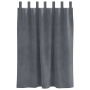  Gardiner med gardiner 2 pcs Lysegrå 140 x 140 cm Fløyel