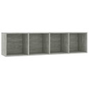 vidaXL Bokhylle/TV-benk betonggr? 143x30x36 cm