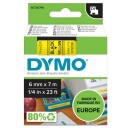 Dymo Tape D1 6mm Svart/gul