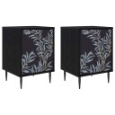 vidaXL Nattbordskap DOKKUM 2 stk. Svart eik 36 x 33 x 51 cm