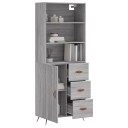 vidaXL Highboard grå sonoma 69,5x34x180 cm konstruert tre 8720845927868
