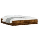  Sengeramme med skuffer røkt eik 160x200 cm konstruert tre 8721012244801