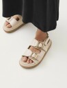 ALOHAS Harper Cream Leather Sandals   Beige   39