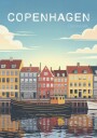Copenhagen Canal Reflections Plakat / 100x150