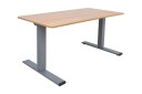 Skrivebord Ergo Optimal med 2 motor 140x70 cm Tre/Grå  
