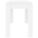 vidaXL Spisebord hvit 120x60x76 cm sponplate
