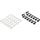 Leijma stabile glidere og kroker svart/klar Transparent/Sort