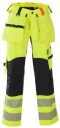 BS Gjøvik Håndverksbukse, HiVis kl.2 Dame, Str. C48, Gul/Sort