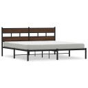  Sengeramme uten madrass med hodegavl brun eik 200x200 cm 8721158377470