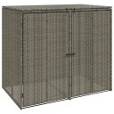 vidaXL Søppelboks 2 pcs Grå 65 x 80 x 115 cm Polyethylen