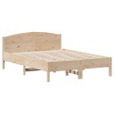 vidaXL Sengeramme med hodegavl 135x190 cm heltre furu 8721012427945