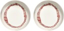 Serax Ottolenghi Feast dyp tallerken Ø22 cm 2 pakning White stripes red