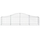 vidaXL Gabionkurv buet 200x30x40/60 cm galvanisert jern