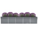 vidaXL Høybed galvanisert stål 400x80x45 cm grå