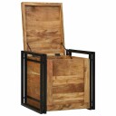  Lagringsboks Brunt og svart 50 x 50 x 50 cm Massivt akasietre