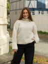 Selected FEMME - Pullover slfGabriella LS Knit High Neck - Grå XL
