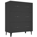 vidaXL Skjenk svart 69,5x34x90 cm konstruert tre