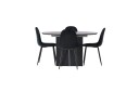 Venture Home Matilda Matgruppe 130 cm Rund med 4 Polar Stoler Sort