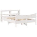  Sengeramme med hodegavl hvit 140x190 cm heltre furu 3306316