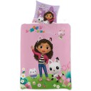 Licens Gabbys Dollshouse Sengetøy - 140x200 cm - Gabby og Pandy Paws - 100% bomull