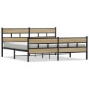  Sengeramme i metall uten madrass sonoma eik 180x200 cm 8721158367556