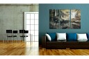 Bilde Black Horse And Rocky Waterfall 120x80 Artgeist sp. z o. o.