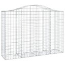 vidaXL Gabionkurver buede 10 stk 200x50x140/160 cm galvanisert jern