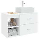  Baderomsinnredningssett 2 pcs Hvit Konstruert tre