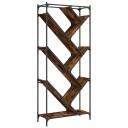  Bokhylle røkt eik 79x30x180 cm konstruert tre og metall 8721012479722