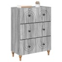 vidaXL Skuffeskap Grå sonoma 66 x 34,5 x 90 cm Konstruert tre