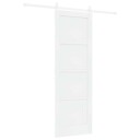 vidaXL skyvedør med tilbehør Hvit 73,5x211 cm Solid Tre Furu