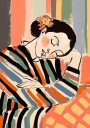 Striped Serenity Plakat Plakat / 30x40cm