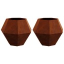 vidaXL Plantekassed 2 pcs Rusten 75 x 75 x 60 cm Cortenstål