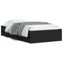  Sengeramme med skuffer svart 75x190 cm konstruert tre 8721012245471