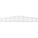 vidaXL Gabionkurver buede 9 stk 400x50x40/60 cm galvanisert jern