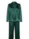 Hunkemöller Pj Ls Satin Minimal   Green   L