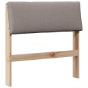  Polstret sengegavl Gråbrun 80 cm Massiv furu